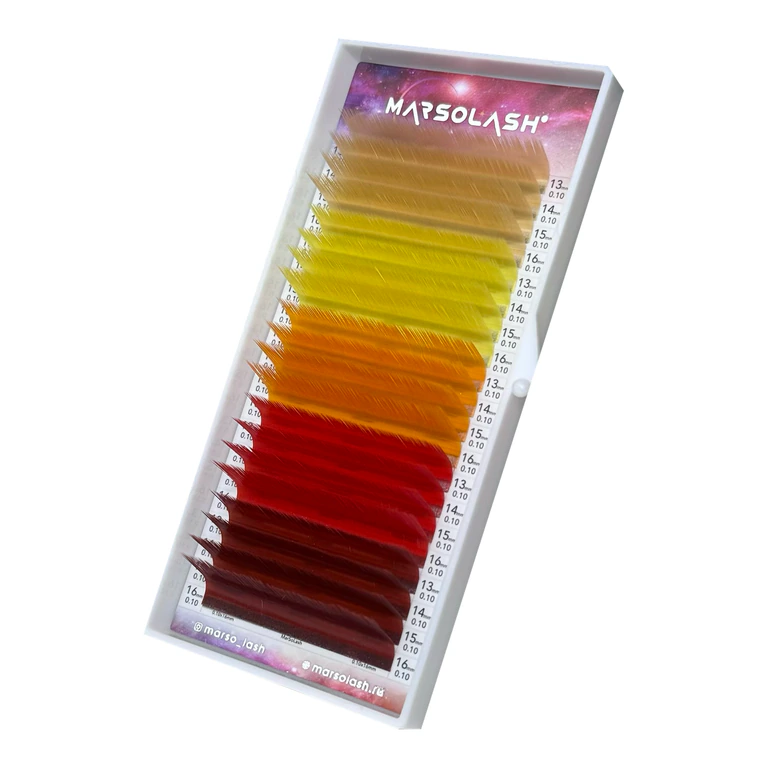 Ресницы MarsoLash Закат L микс